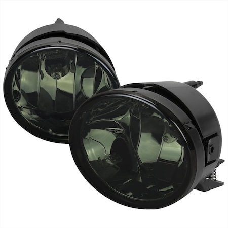 Spec-D Tuning 04-15 NISSAN TITAN FOG LIGHTS WITH CHROME HOUSING AND SMOKED LENS, 2PK LF-TIT04GOEM-HZ